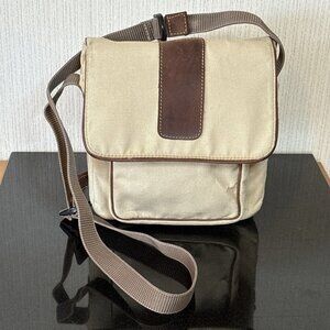 Tilley Endurables The Town Bag Canvas Leather Crossbody Travel Unisex Messenger